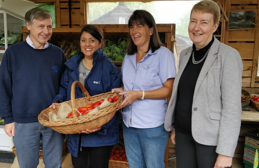 Left to right: Chris Marshall, Nus Ghani, Cllr Rowena Moore and Cllr Jeanette Towey 