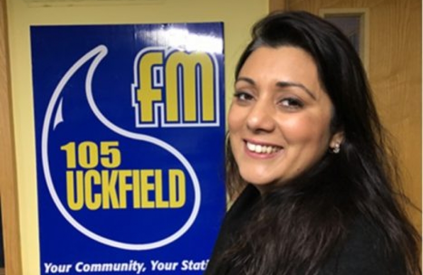 Nus Ghani MP Uckfield FM